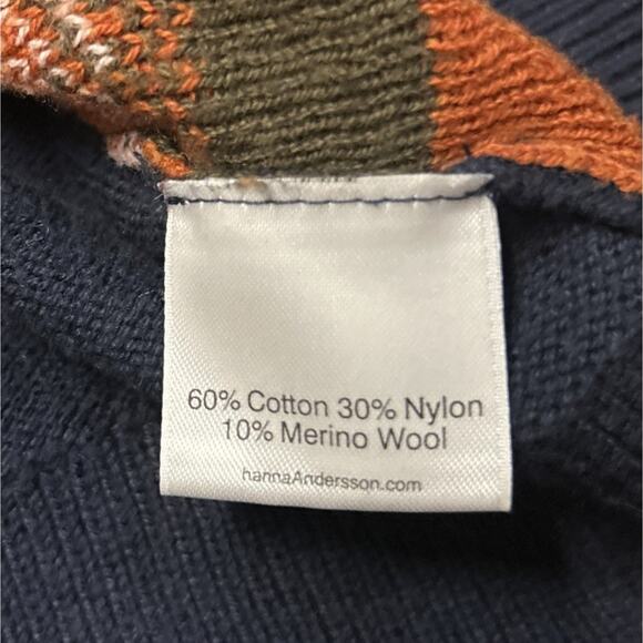 Love Hanna Women S Navy Floral Stripe Sweater Crewneck Knit Pullover Cotton Wool - Picture 4 of 5